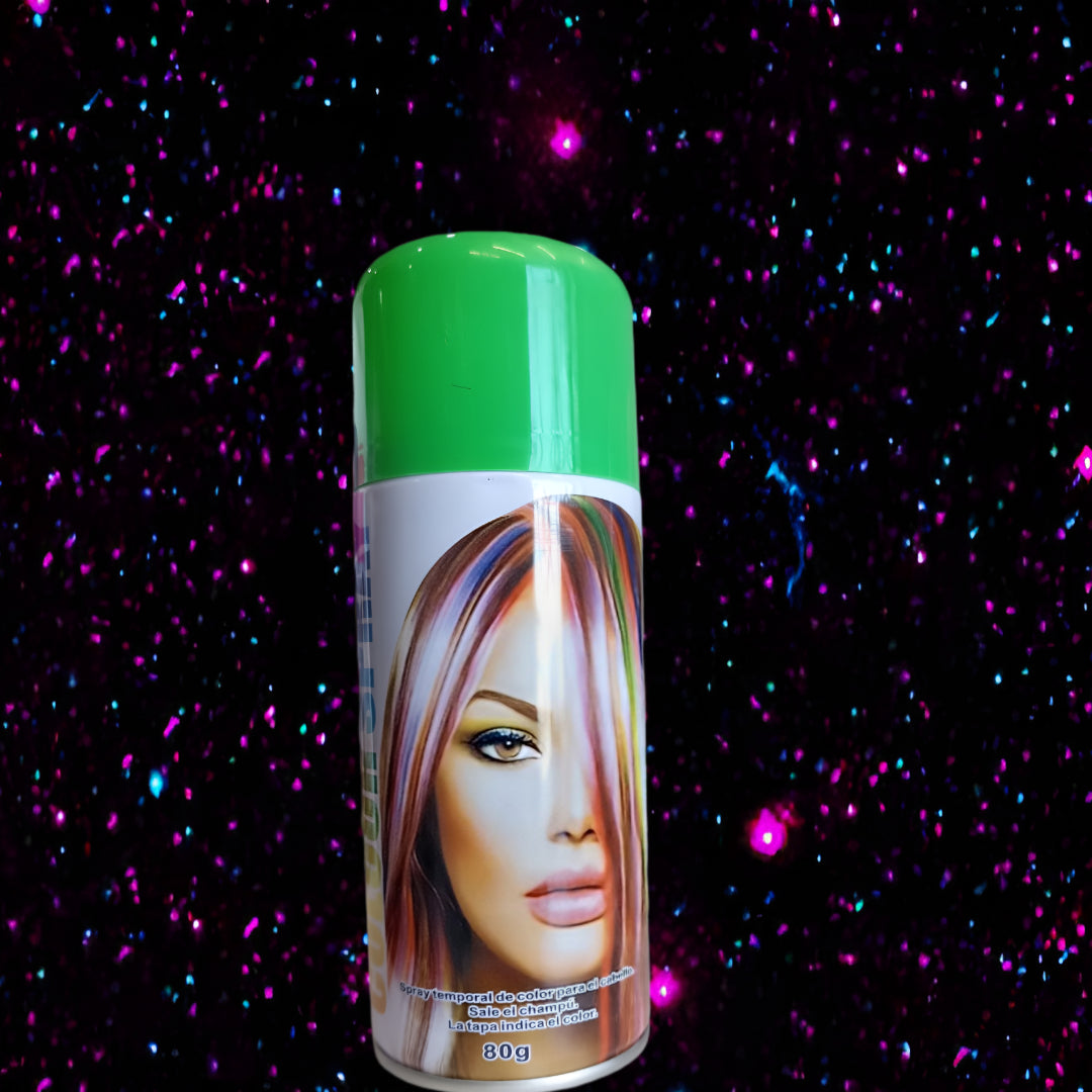 Spray temporal de color para cabello