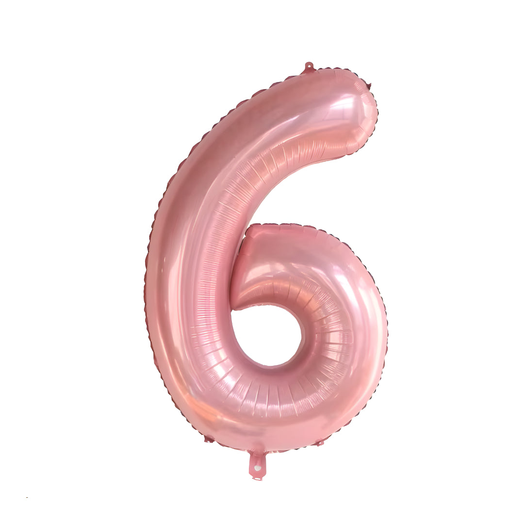 Globos Numero Rosa Bebe