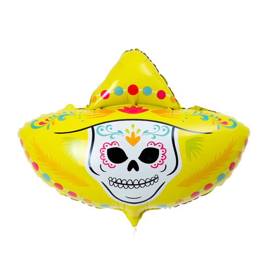 Globo Calavera con sombrero