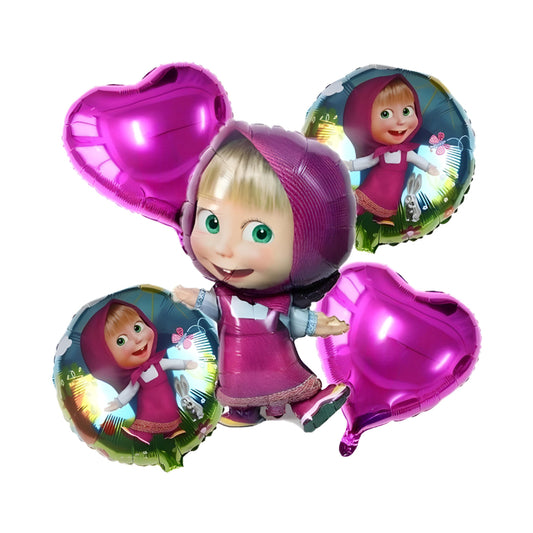 Masha y oso set de globos foil