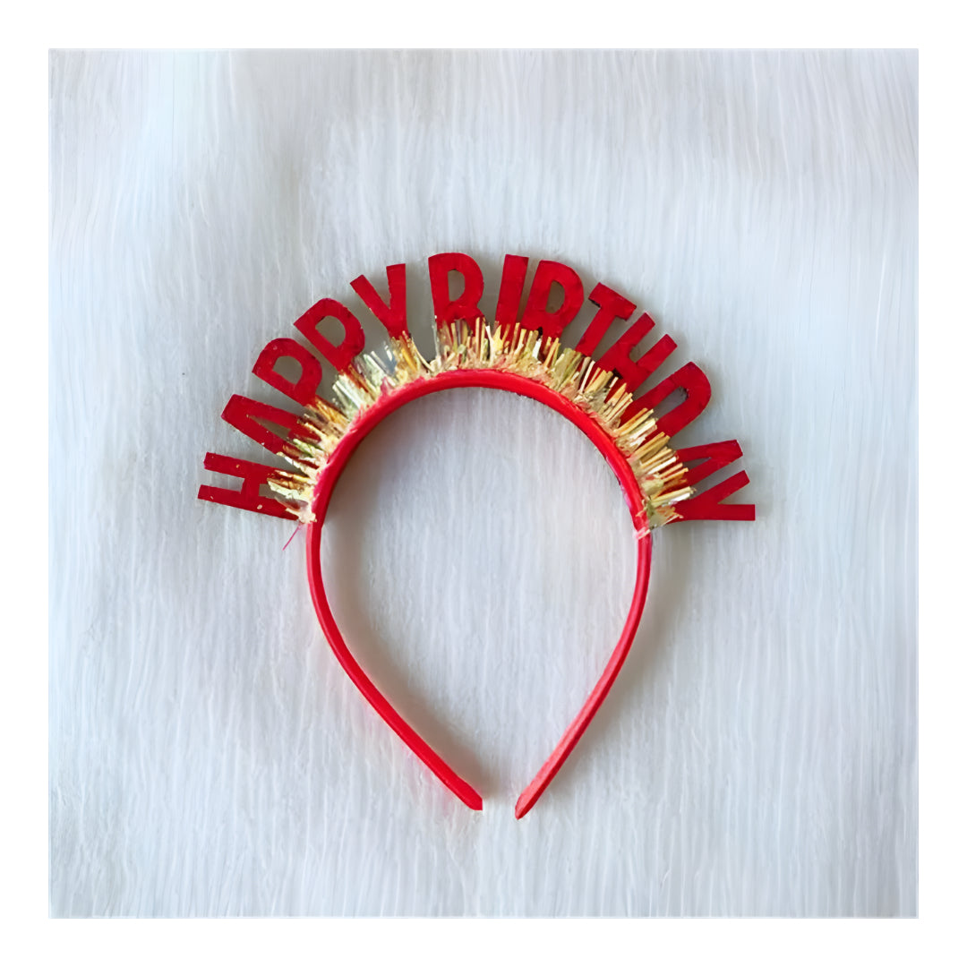 Diadema plastico brillosa happy birthday