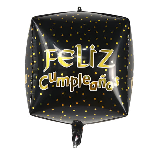 Globo cubo feliz cumpleaños